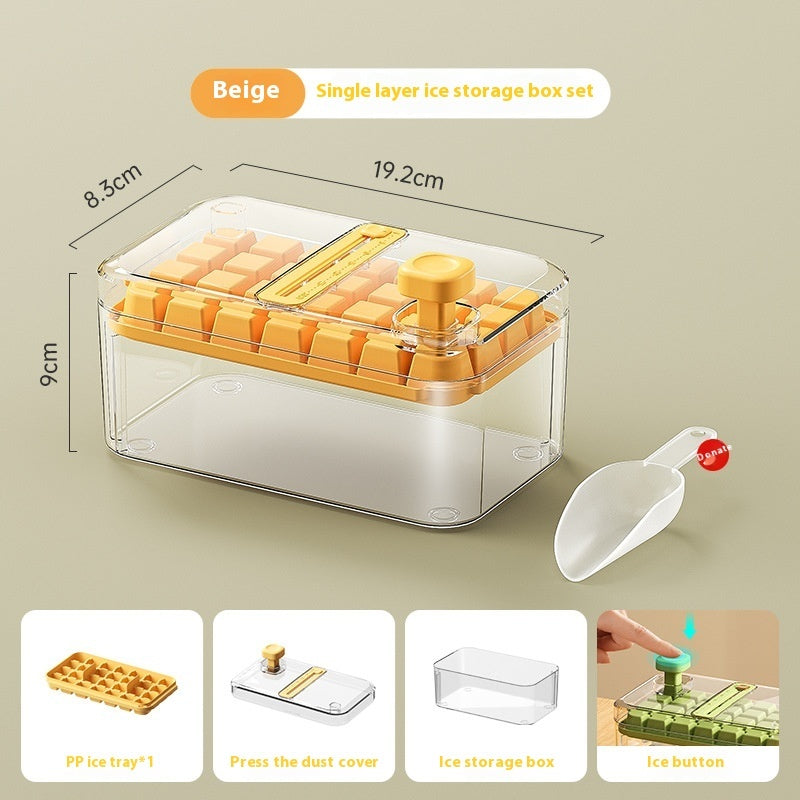 EasyPress Ice Cube Tray – Stackable, Space-Saving & Effortless Ice Release
