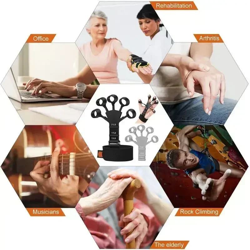 Silikon-Fingertrainer – 5-Finger-Stretcher für Handgelenk & Fingerkraft, zur Reha & Muskelstärkung“