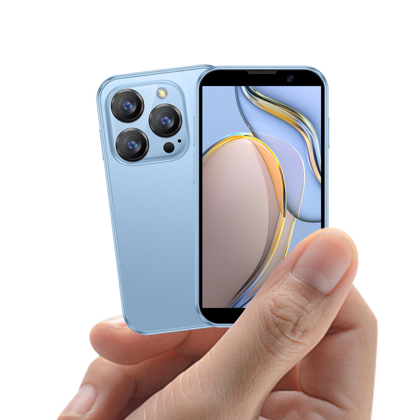 Android Phone mit 3-Zoll-Display, Quad-Core-Prozessor, 16 GB Speicher, Type-C-Ladeanschluss, 3G-Verbindung, SIM-frei, Dual-SIM-Unterstützung und microSD-Erweiterung bis 128 GB