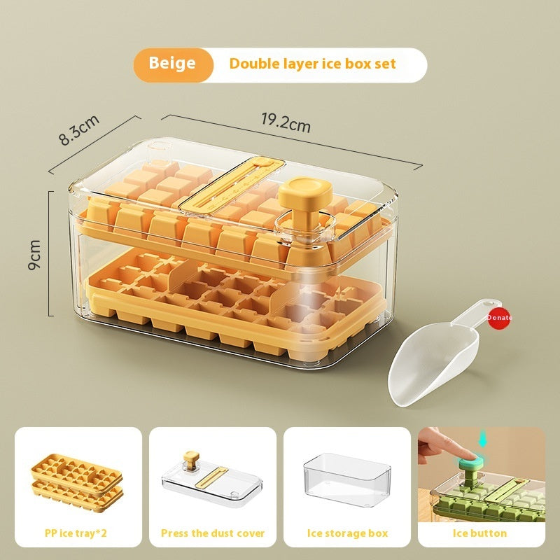 EasyPress Ice Cube Tray – Stackable, Space-Saving & Effortless Ice Release
