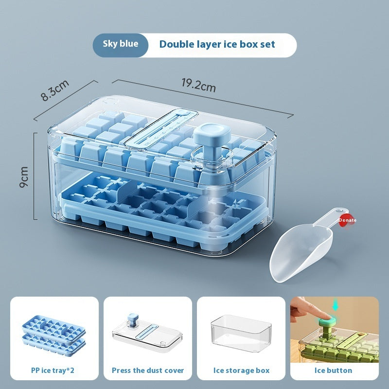 EasyPress Ice Cube Tray – Stackable, Space-Saving & Effortless Ice Release