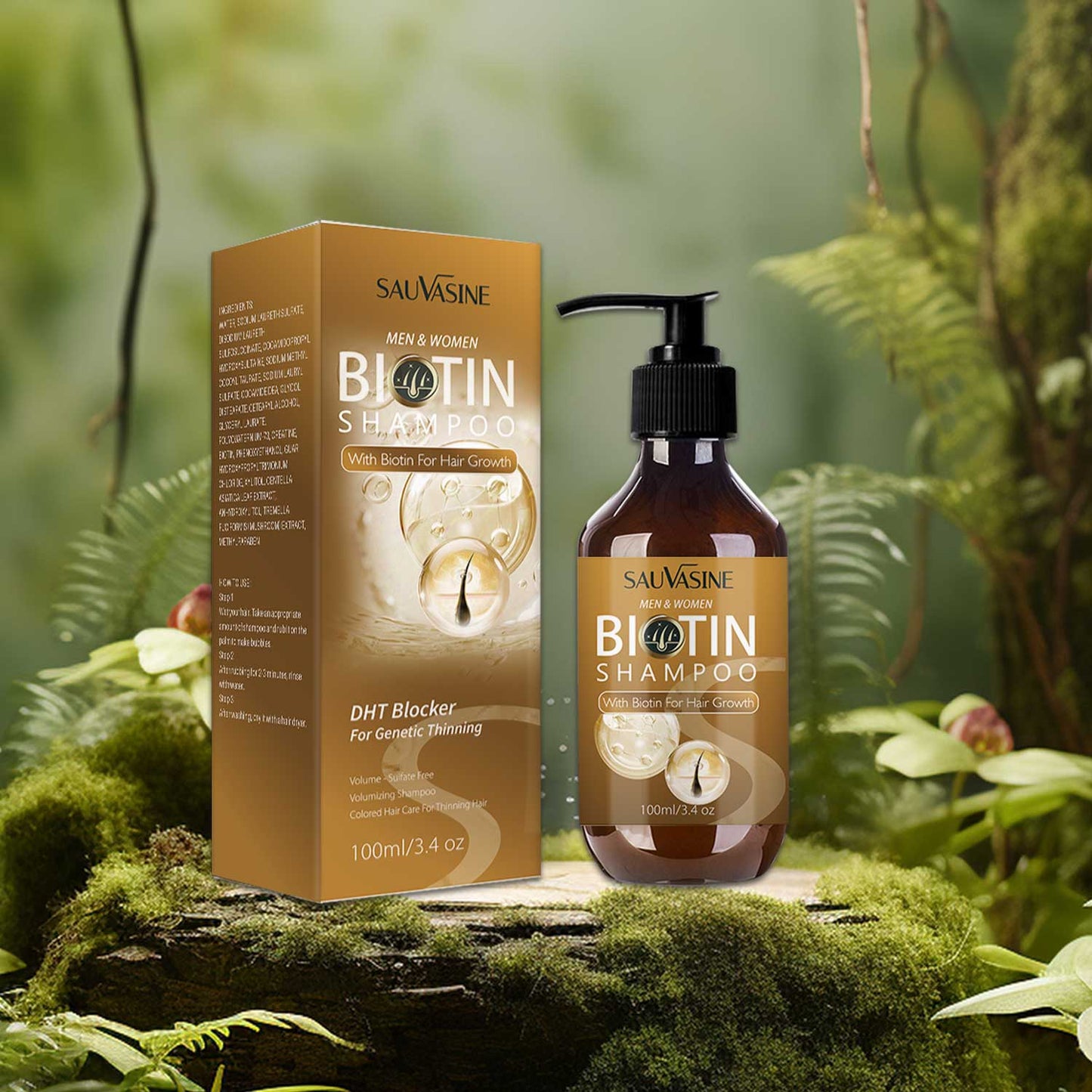 Biotin DHT-Blocker Shampoo – Stärkende Anti-Thinning Formel für volleres, gesundes Haar