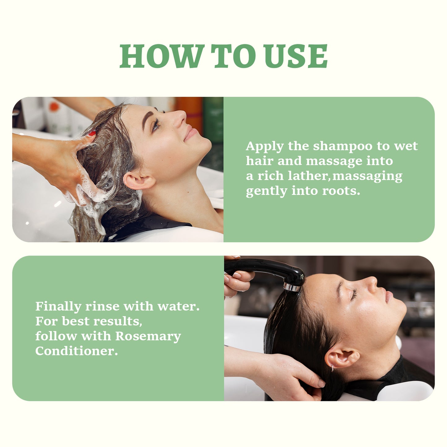 Rosmarin Shampoo mit Pflanzenextrakten, feuchtigkeitsspendende Pflege für sichtbar gepflegtes, trockenes und beschädigtes Haar, für Frauen und Männer