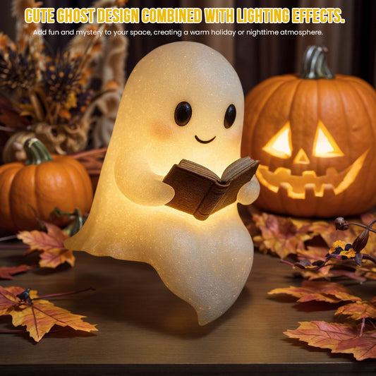 Halloween Ghost Lamp – Cute LED Night Light & Cozy Bedside Reading Ligh