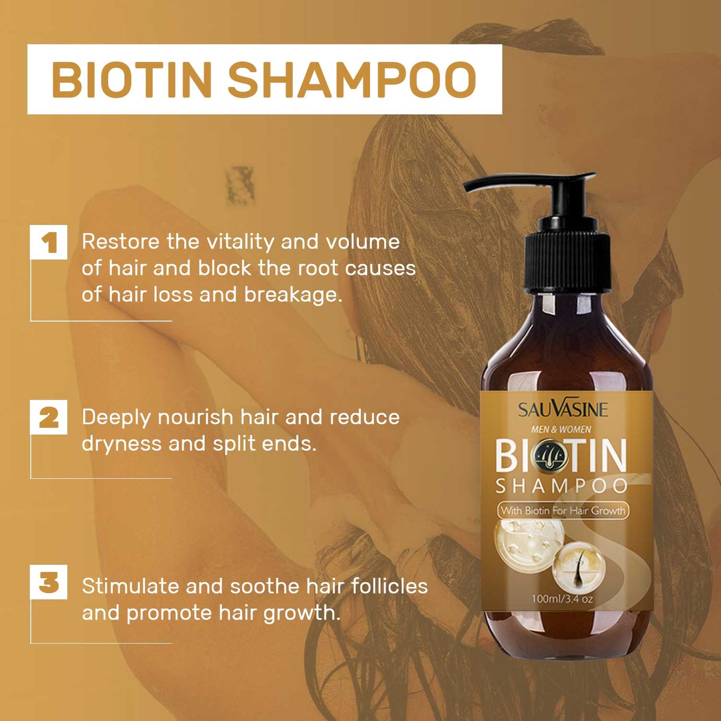 Biotin DHT-Blocker Shampoo – Stärkende Anti-Thinning Formel für volleres, gesundes Haar