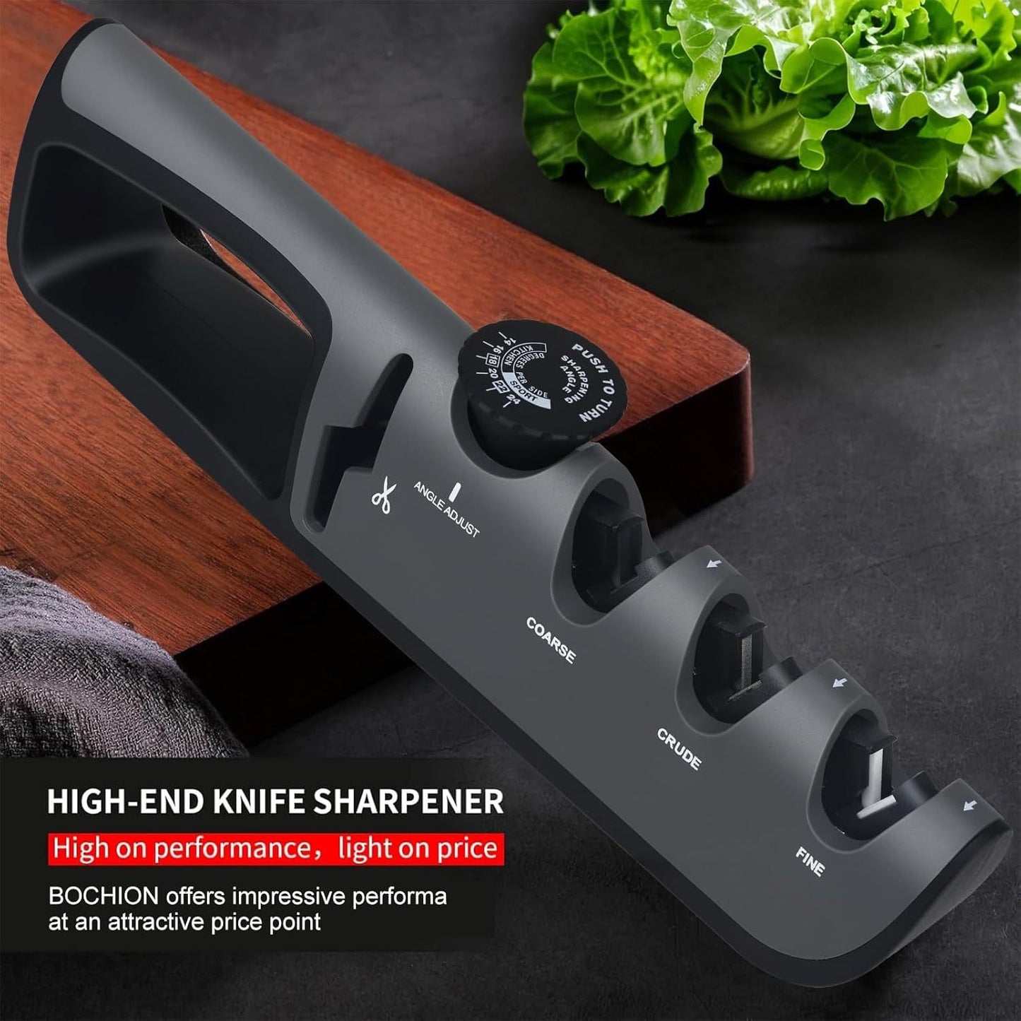 4-in-1 Messerschärfer & Scheren-Schärfer scharfe Messer, perfekte Klingenpflege in Sekunden für Zuhause