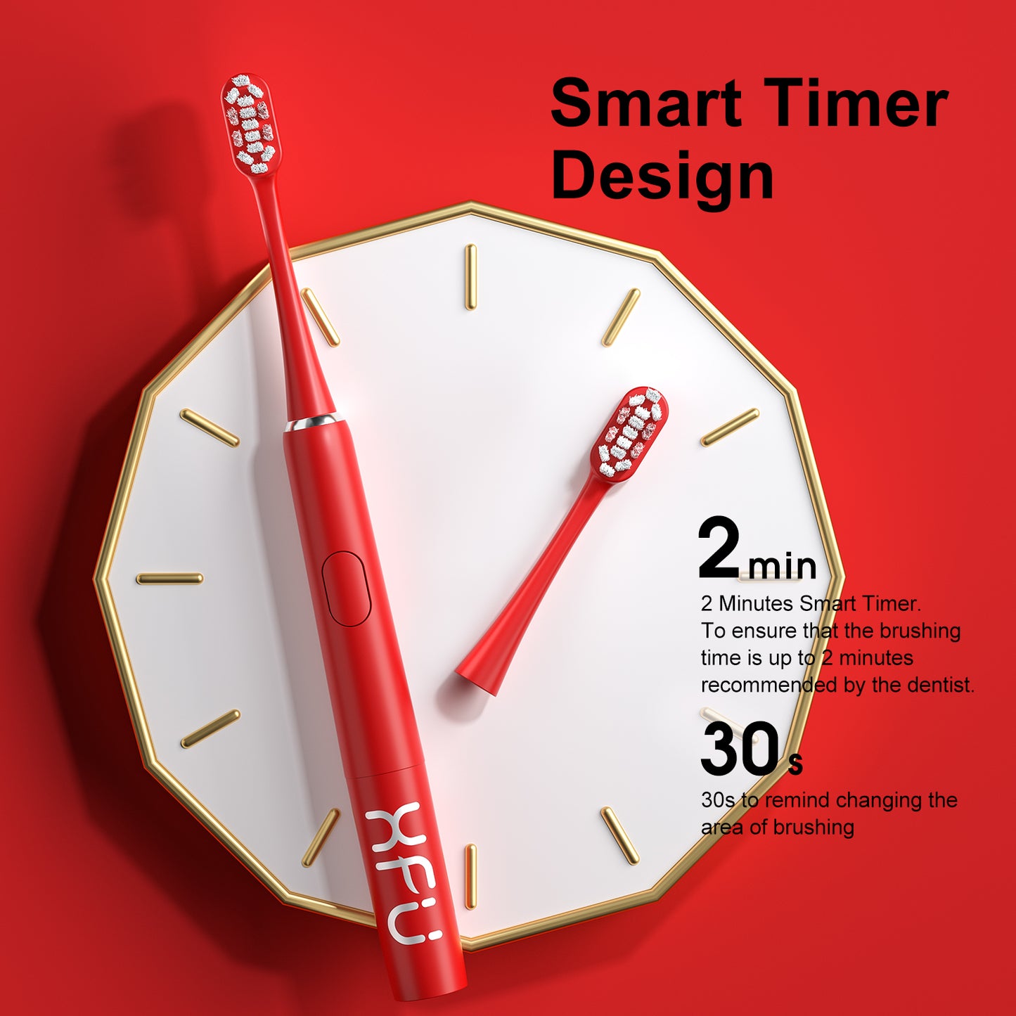 Reisefreundliche, batteriebetriebene Schall Zahnbürste mit starker Schalltechnologie – lange Batterielaufzeit, wasserdicht & besonders hygienisch