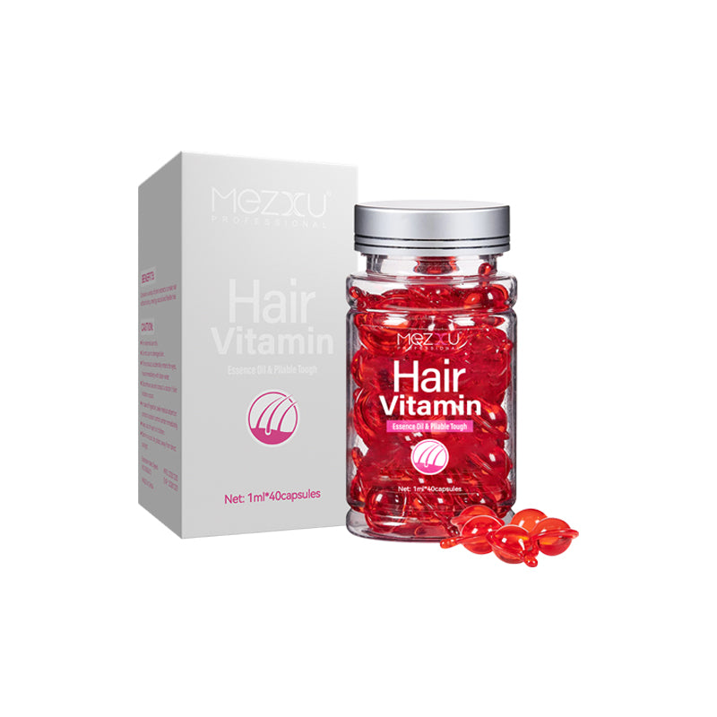Hair Repair & Glow Vitamin Capsules, 20/40 Kapseln mit ätherischem Öl, Pinienkern- und Olivenöl, stärkt, schützt und bringt Glanz für strapaziertes, gefärbtes und geschädigtes Haar