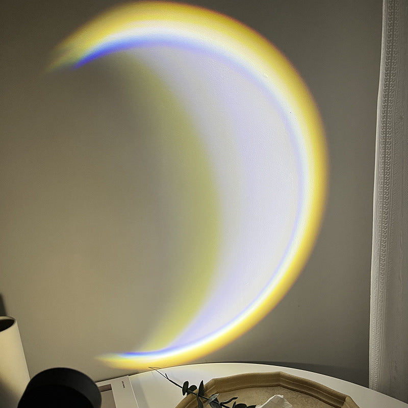 360° LED Rainbow Sunset Moon Lamp – USB Light Projector for Bedroom Aesthetic & Night Mood Lighting