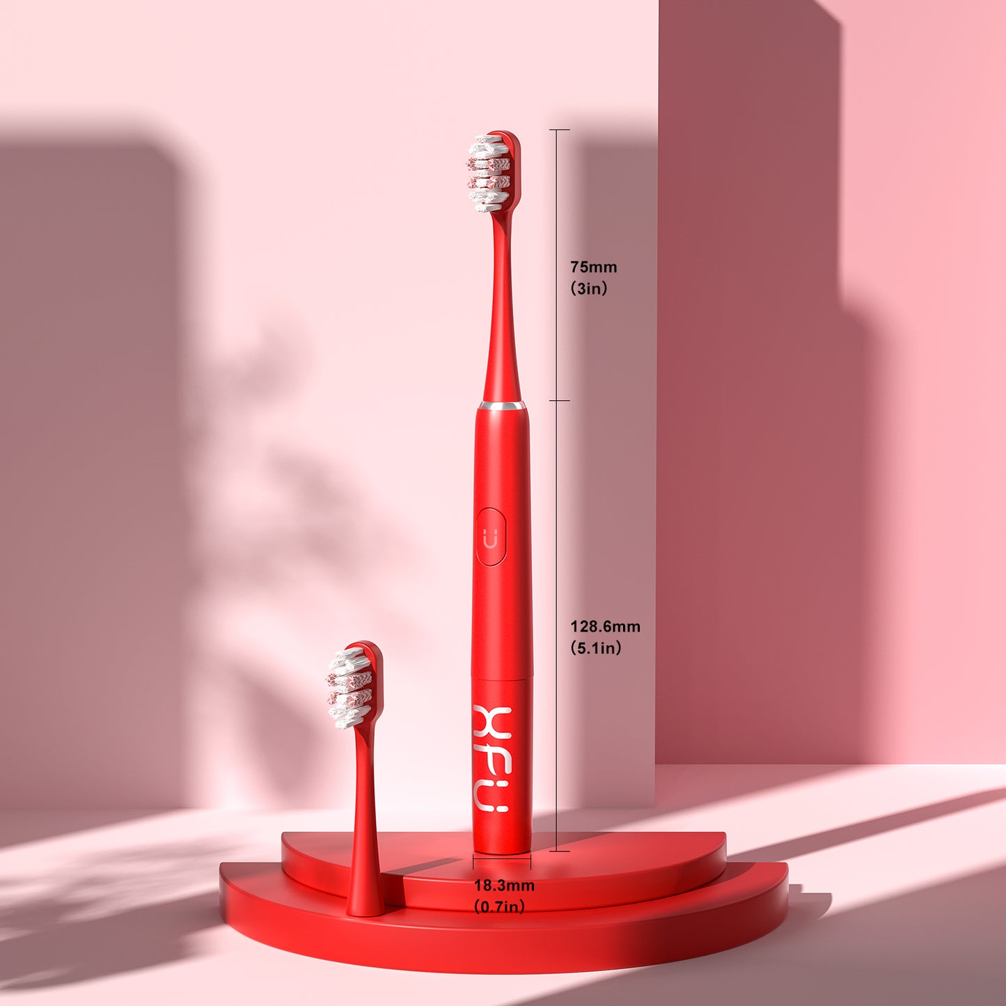 Reisefreundliche, batteriebetriebene Schall Zahnbürste mit starker Schalltechnologie – lange Batterielaufzeit, wasserdicht & besonders hygienisch