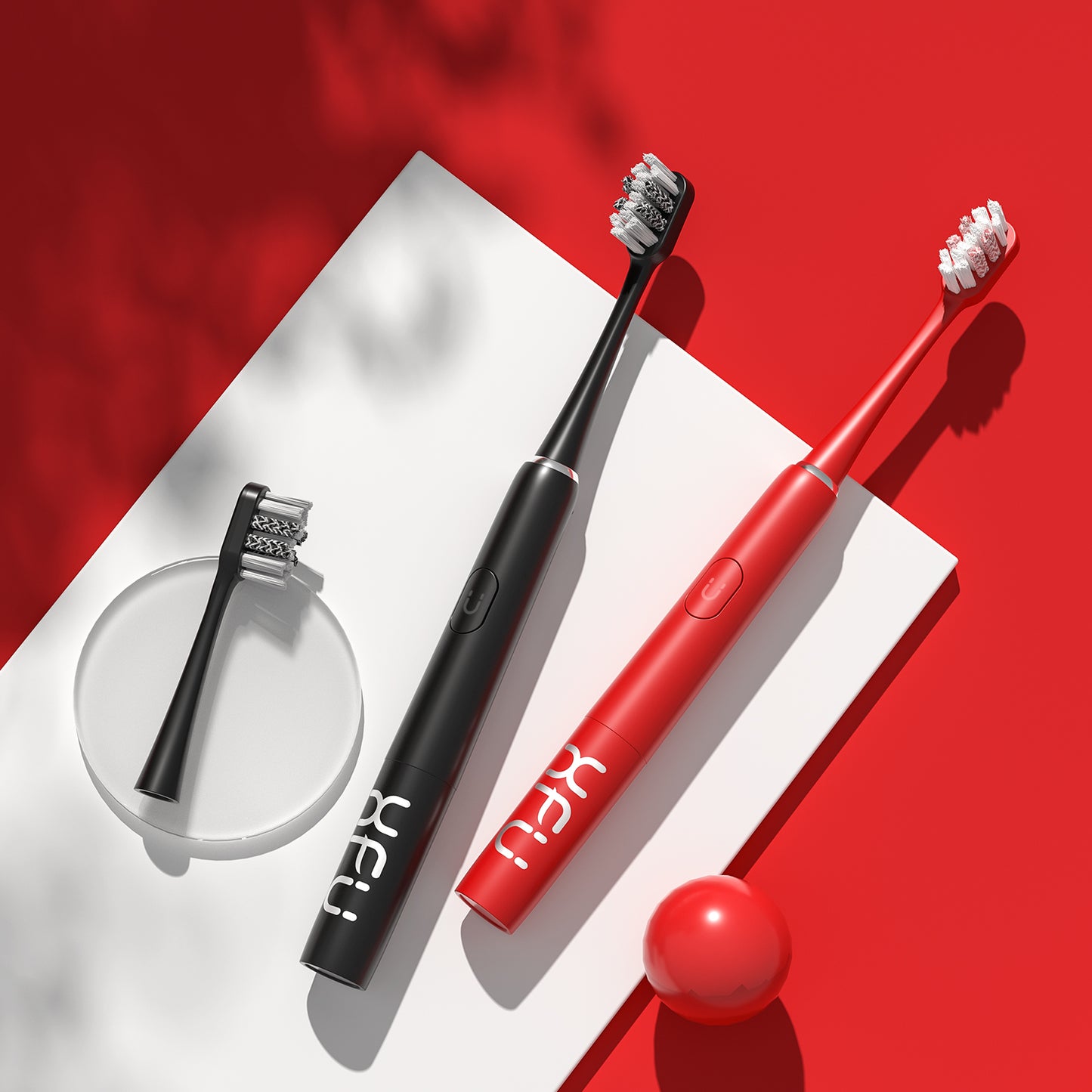 Reisefreundliche, batteriebetriebene Schall Zahnbürste mit starker Schalltechnologie – lange Batterielaufzeit, wasserdicht & besonders hygienisch