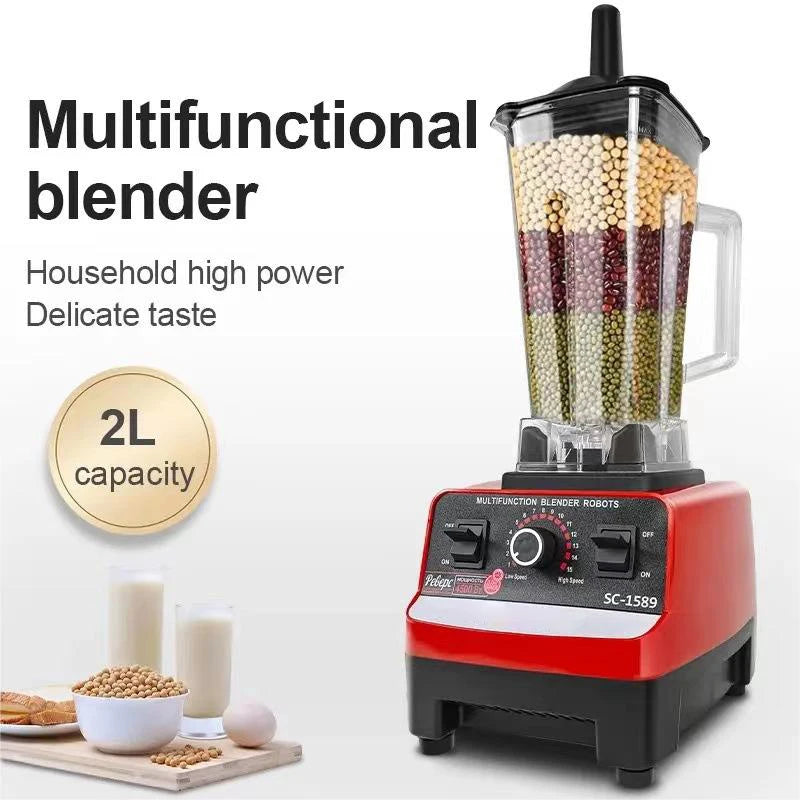 Hochleistungs-Mixer mit 2000 W Power für den Heimgebrauch, 2000 W Power für Ihre Küche! Zaubern Sie cremige Eis-Smoothies, zerkleinern Sie mühelos Zutaten und genießen Sie kraftvolle Säfte | BPA-frei und sicher