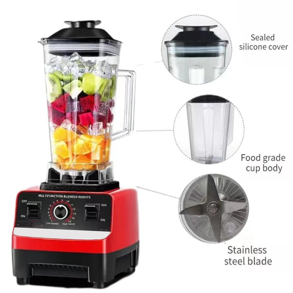 Hochleistungs-Mixer mit 2000 W Power für den Heimgebrauch, 2000 W Power für Ihre Küche! Zaubern Sie cremige Eis-Smoothies, zerkleinern Sie mühelos Zutaten und genießen Sie kraftvolle Säfte | BPA-frei und sicher