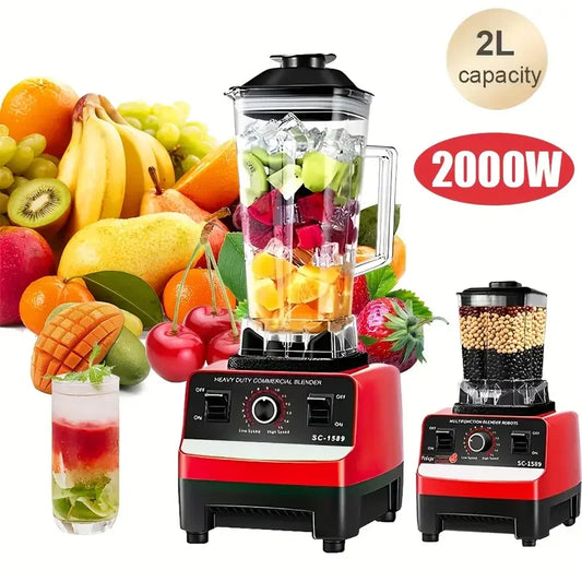 Hochleistungs-Mixer mit 2000 W Power für den Heimgebrauch, 2000 W Power für Ihre Küche! Zaubern Sie cremige Eis-Smoothies, zerkleinern Sie mühelos Zutaten und genießen Sie kraftvolle Säfte | BPA-frei und sicher