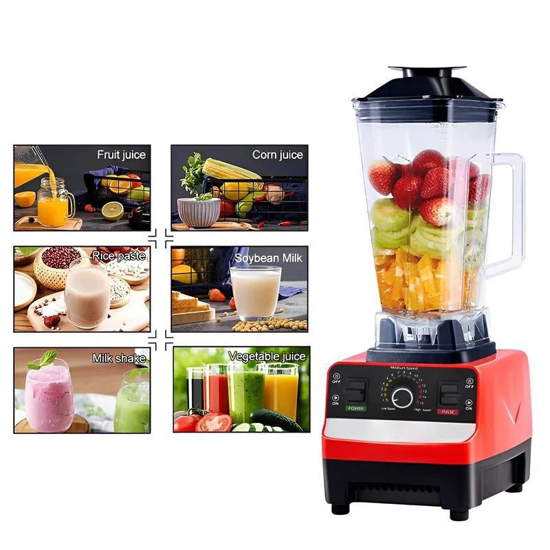 Hochleistungs-Mixer mit 2000 W Power für den Heimgebrauch, 2000 W Power für Ihre Küche! Zaubern Sie cremige Eis-Smoothies, zerkleinern Sie mühelos Zutaten und genießen Sie kraftvolle Säfte | BPA-frei und sicher