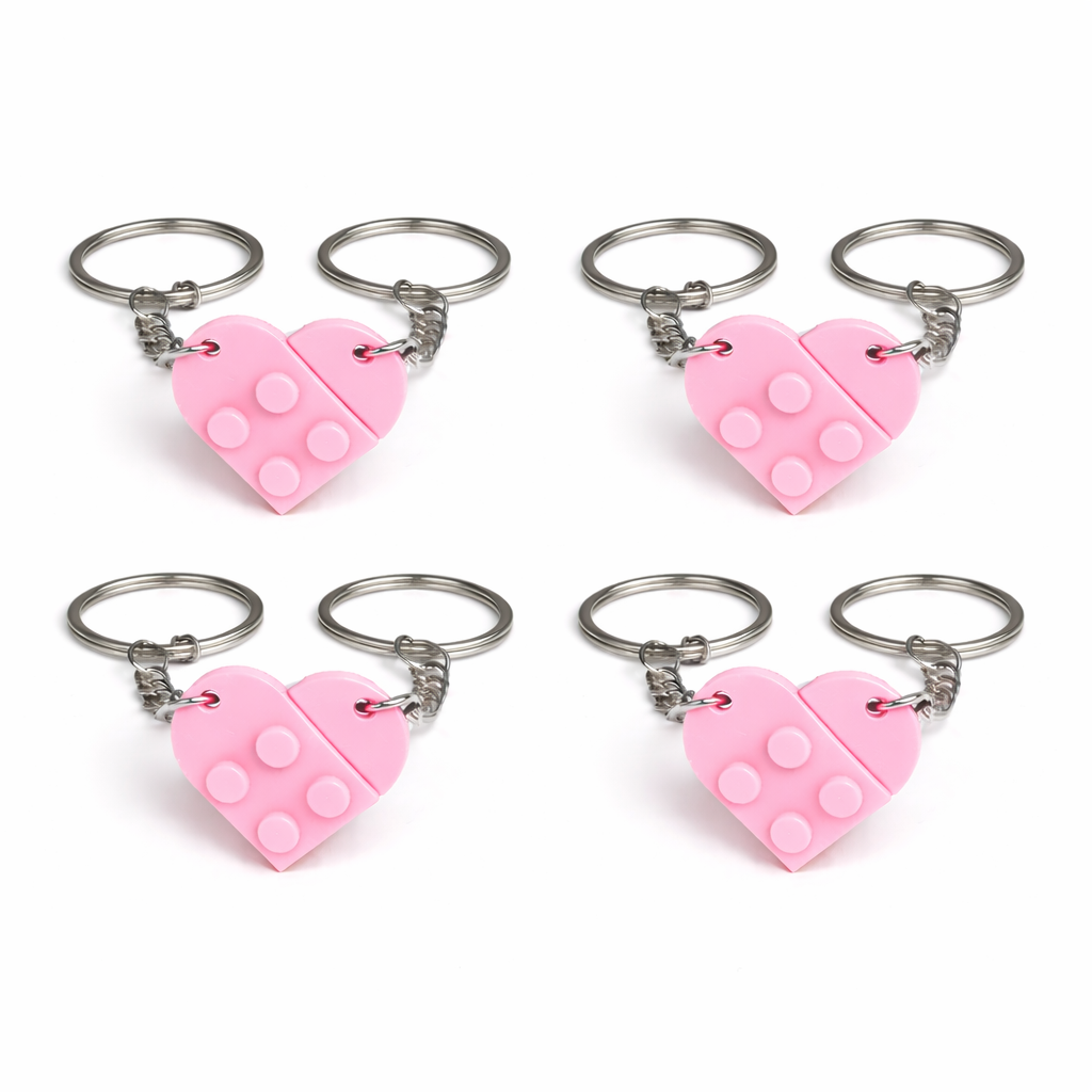Herz Schlüsselanhänger für Paare, 2 Teile Herz Anhänger, Schlüsselanhänger Set für Freund Freundin, Geschenk für Paare, Valentinstag Geschenk, Couple Keychain