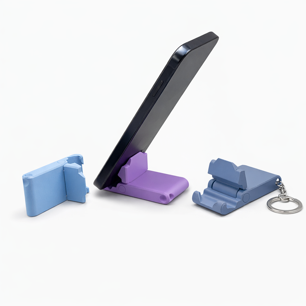 Faltbarer Handyhalter Schlüsselanhänger – Mini Smartphone Ständer, kompakt & stabil für unterwegs