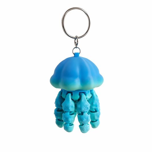 Jellyfish Quallenschlüsselanhänger – Beweglicher Schlüsselanhänger mit flexiblen Tentakeln perfekt als Geschenkidee