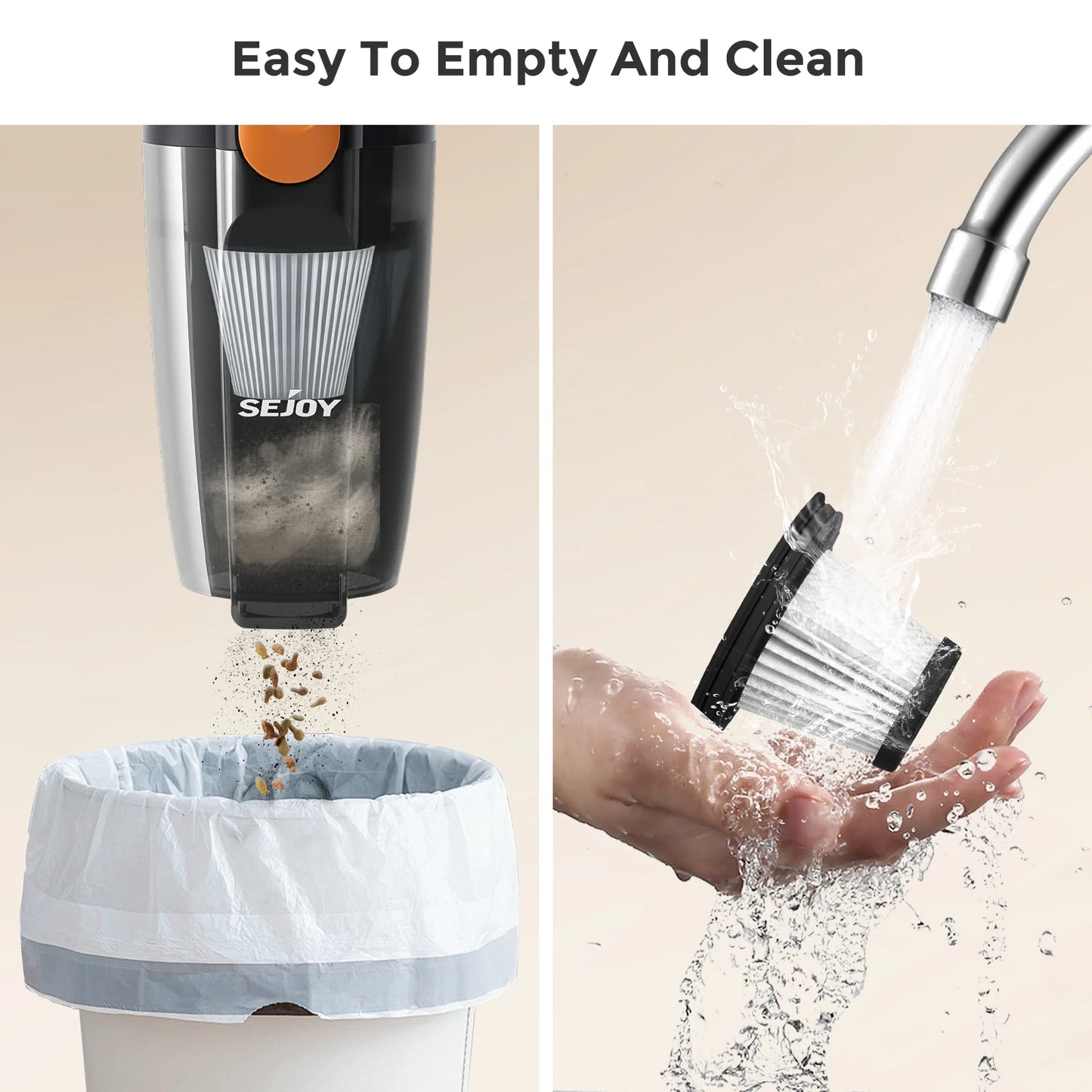 Power Staubsauger 600W High-Performance Motor für starke Saugleistung, perfekt für Tierhaare, Teppiche & saubere Böden