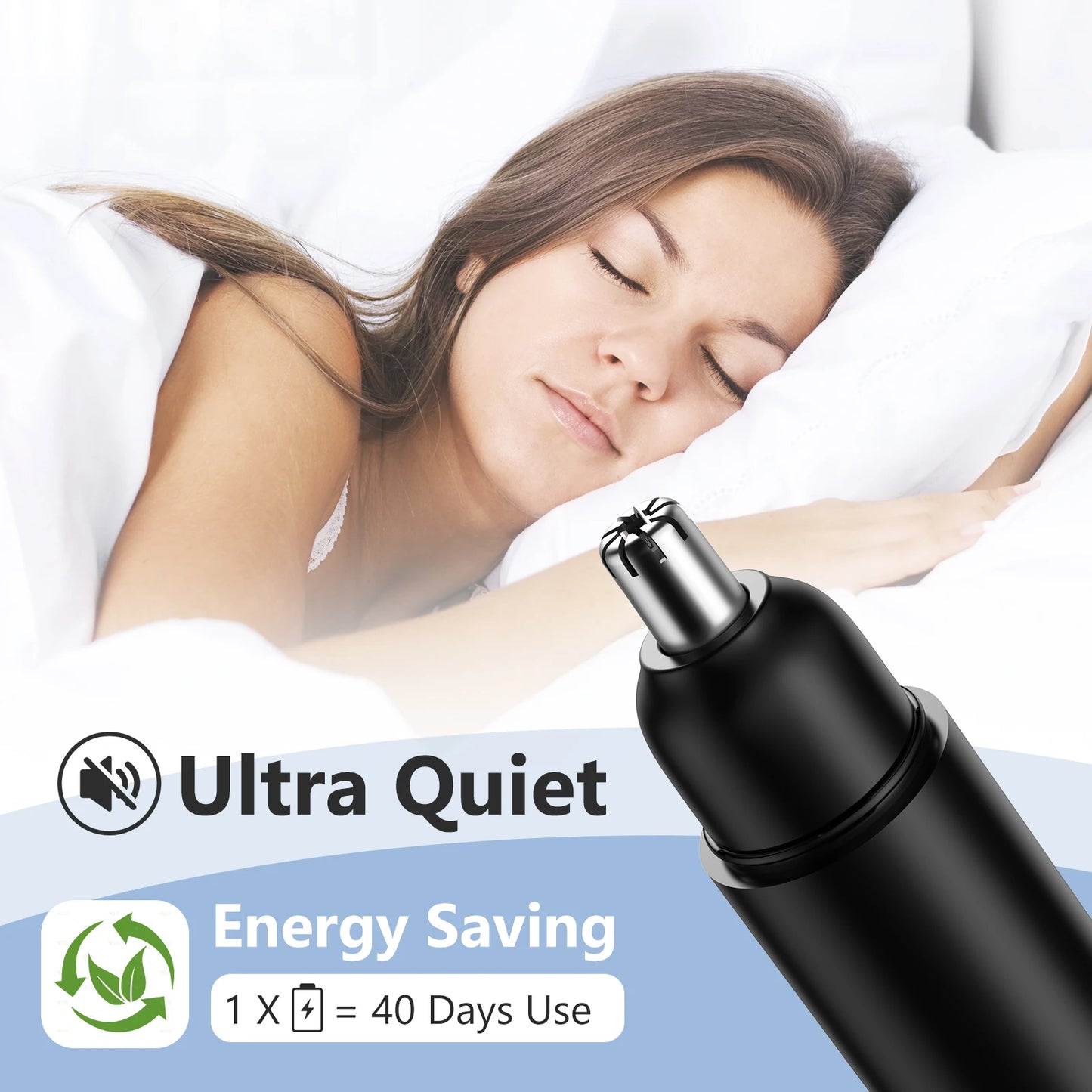 Elektrischer Nasen- & Ohrhaartrimmer für eine präzise und schmerzfreie Haarentfernung mit High-Speed-Motor für Männer & Frauen