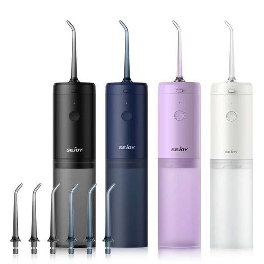 Elektrische Munddusche – 3 Modi, 4 Aufsätze & USB-Aufladung für eine gründliche Zahnzwischenraum-Reinigung