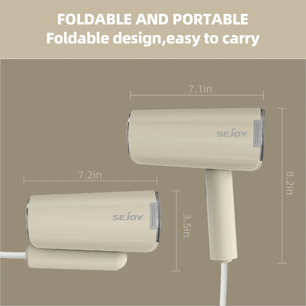 Hand-Dampfglätter 1000W Tragbarer Steamer für Stoffe, 150 ml Wassertank, Schnellaufheizend, Ideal für Zuhause und Reisen