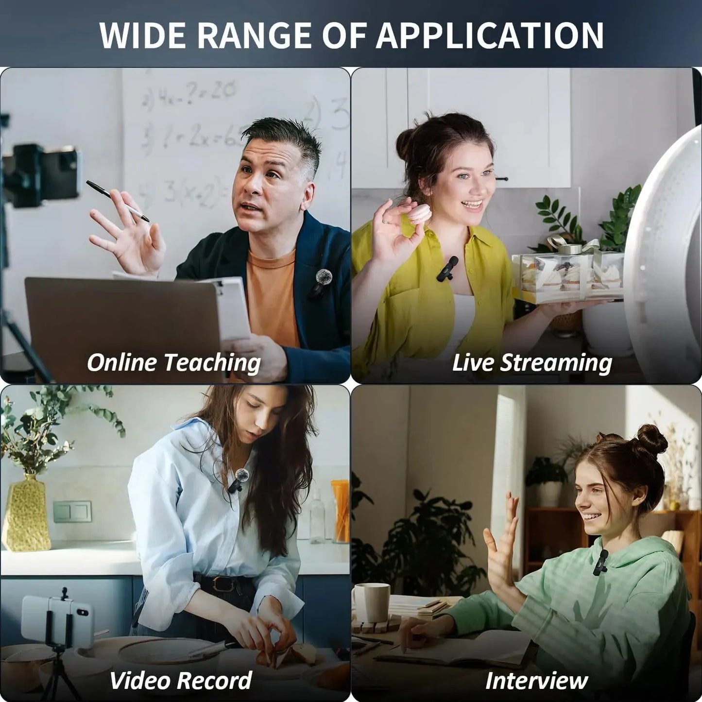 Wireless Mikrofon Mini Mic – Audio & Video Aufnahme für iPhone, Android, Laptop, Live-Streaming & Gaming