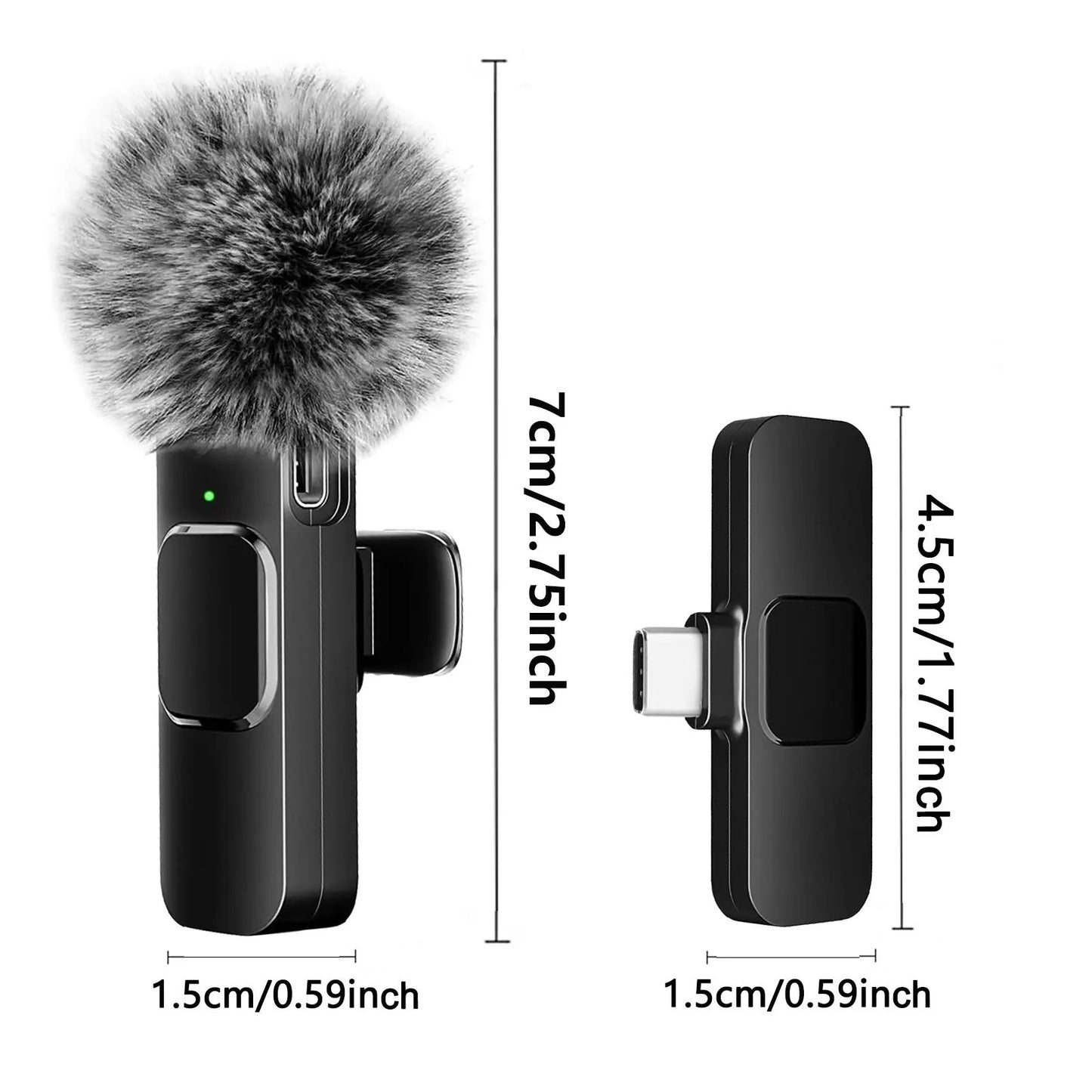 Wireless Mikrofon Mini Mic – Audio & Video Aufnahme für iPhone, Android, Laptop, Live-Streaming & Gaming