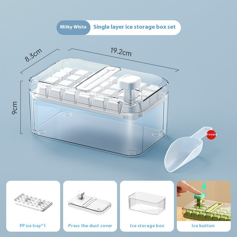 EasyPress Ice Cube Tray – Stackable, Space-Saving & Effortless Ice Release