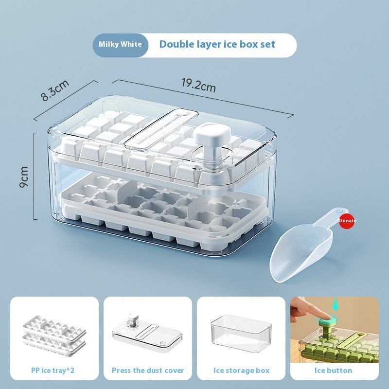 EasyPress Ice Cube Tray – Stackable, Space-Saving & Effortless Ice Release