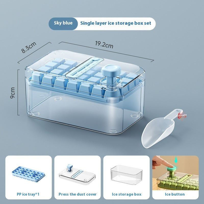 EasyPress Ice Cube Tray – Stackable, Space-Saving & Effortless Ice Release