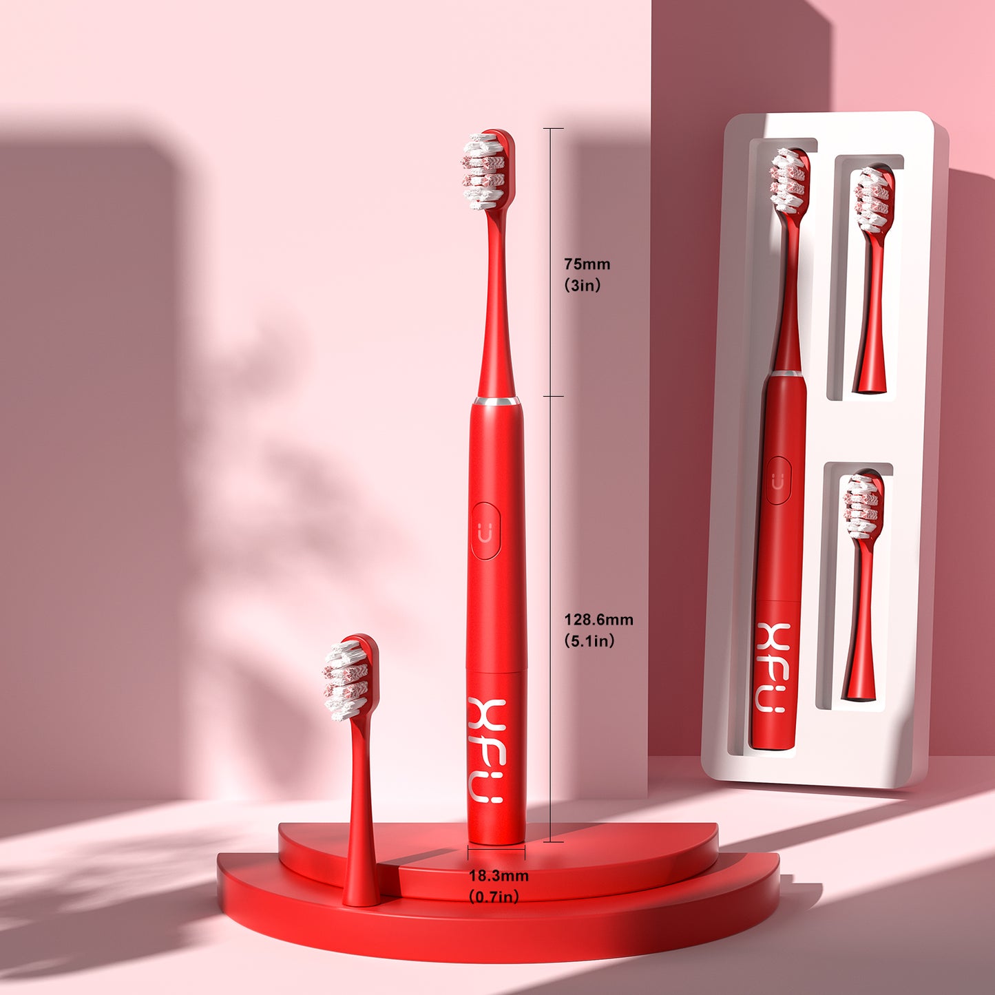 Reisefreundliche, batteriebetriebene Schall Zahnbürste mit starker Schalltechnologie – lange Batterielaufzeit, wasserdicht & besonders hygienisch