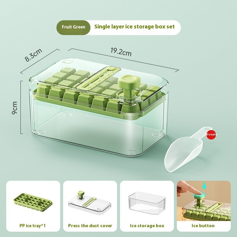 EasyPress Ice Cube Tray – Stackable, Space-Saving & Effortless Ice Release