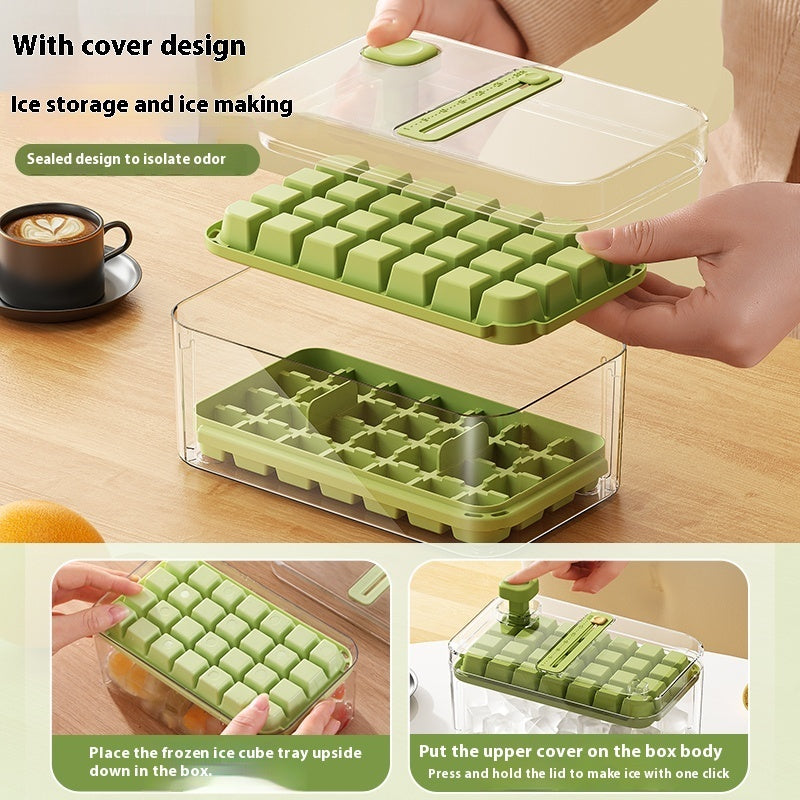 EasyPress Ice Cube Tray – Stackable, Space-Saving & Effortless Ice Release