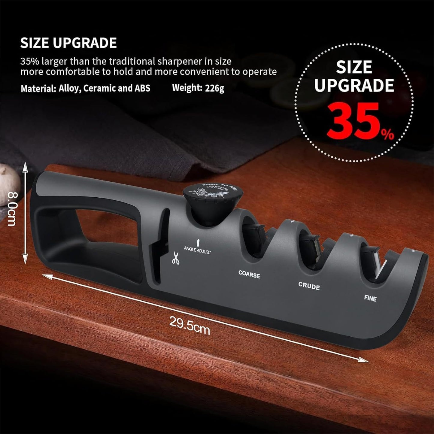 4-in-1 Messerschärfer & Scheren-Schärfer scharfe Messer, perfekte Klingenpflege in Sekunden für Zuhause