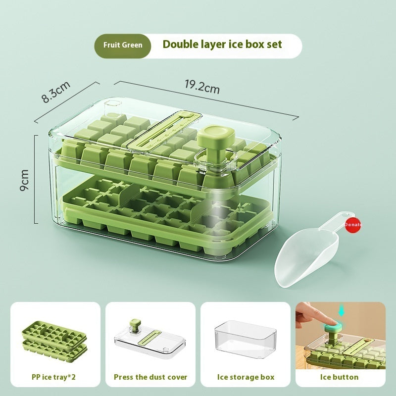 EasyPress Ice Cube Tray – Stackable, Space-Saving & Effortless Ice Release
