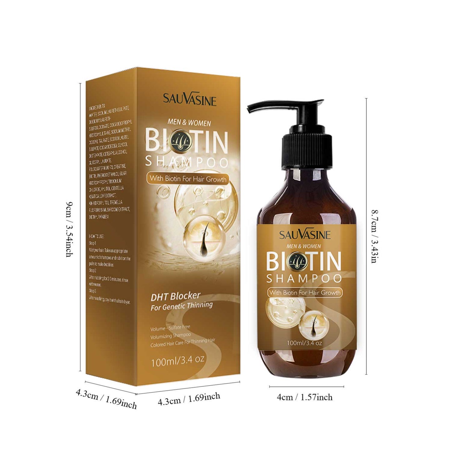 Biotin DHT-Blocker Shampoo – Stärkende Anti-Thinning Formel für volleres, gesundes Haar