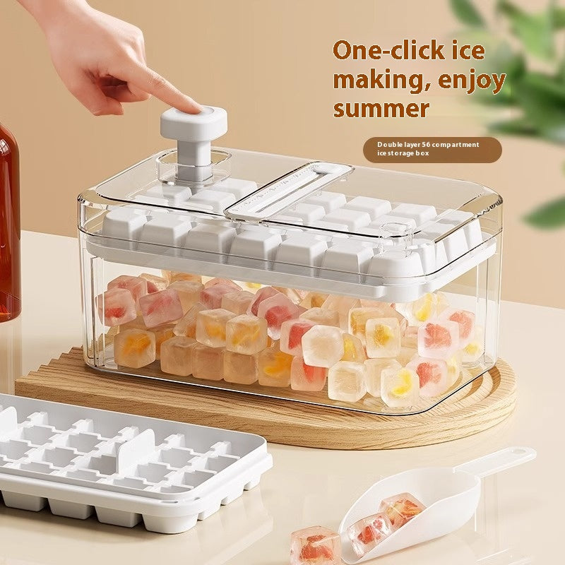 EasyPress Ice Cube Tray – Stackable, Space-Saving & Effortless Ice Release