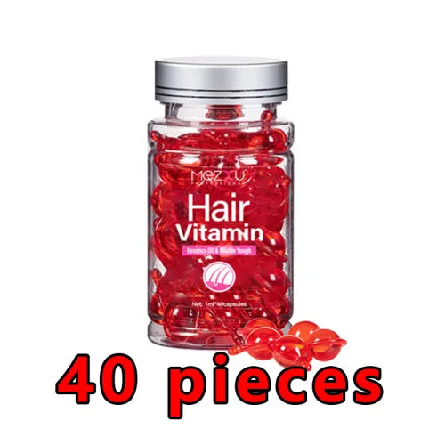 Hair Repair & Glow Vitamin Capsules, 20/40 Kapseln mit ätherischem Öl, Pinienkern- und Olivenöl, stärkt, schützt und bringt Glanz für strapaziertes, gefärbtes und geschädigtes Haar