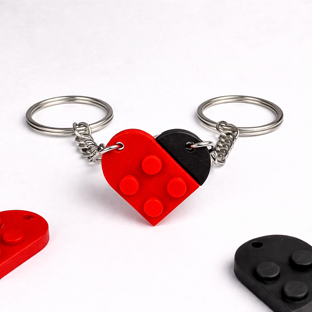 Herz Schlüsselanhänger für Paare, 2 Teile Herz Anhänger, Schlüsselanhänger Set für Freund Freundin, Geschenk für Paare, Valentinstag Geschenk, Couple Keychain