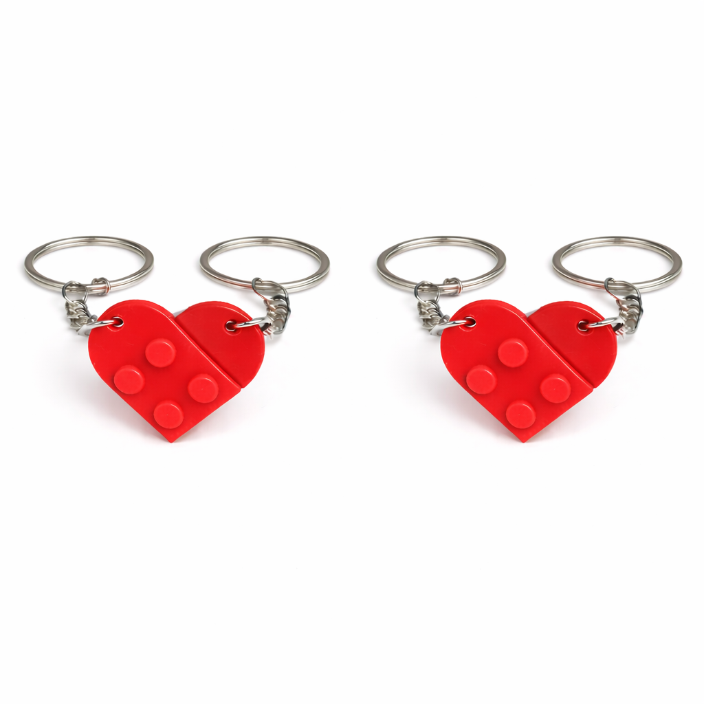 Herz Schlüsselanhänger für Paare, 2 Teile Herz Anhänger, Schlüsselanhänger Set für Freund Freundin, Geschenk für Paare, Valentinstag Geschenk, Couple Keychain
