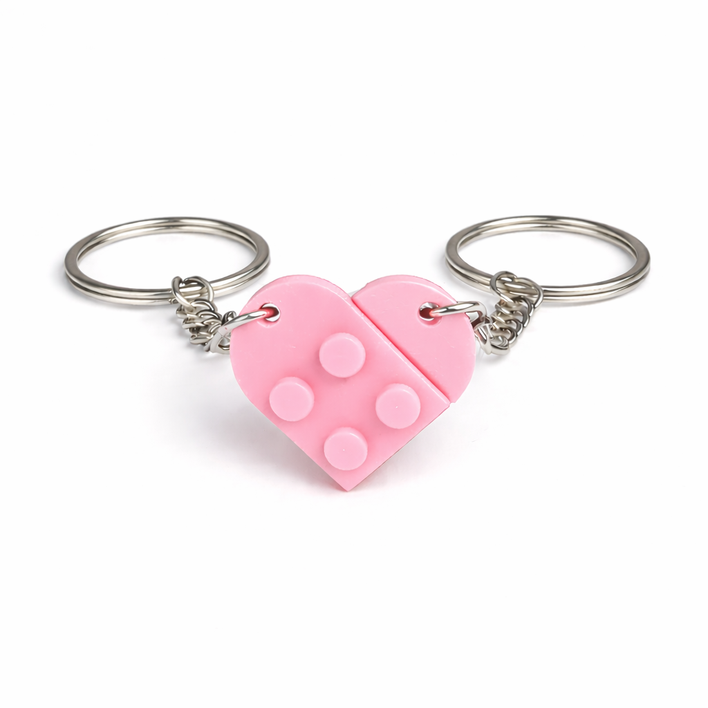 Herz Schlüsselanhänger für Paare, 2 Teile Herz Anhänger, Schlüsselanhänger Set für Freund Freundin, Geschenk für Paare, Valentinstag Geschenk, Couple Keychain