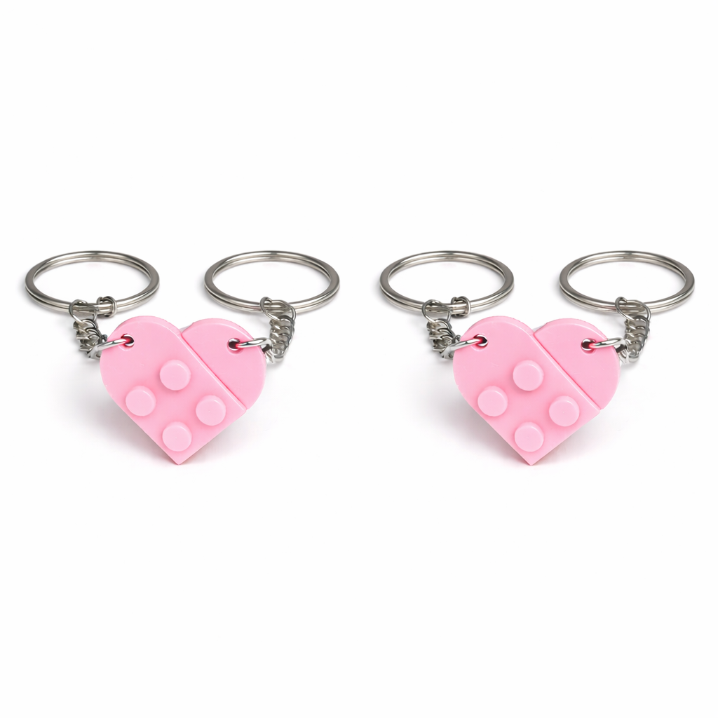 Herz Schlüsselanhänger für Paare, 2 Teile Herz Anhänger, Schlüsselanhänger Set für Freund Freundin, Geschenk für Paare, Valentinstag Geschenk, Couple Keychain
