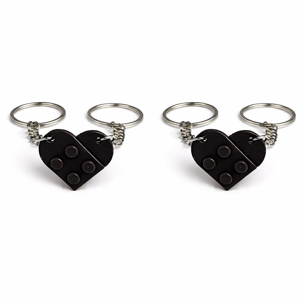 Herz Schlüsselanhänger für Paare, 2 Teile Herz Anhänger, Schlüsselanhänger Set für Freund Freundin, Geschenk für Paare, Valentinstag Geschenk, Couple Keychain
