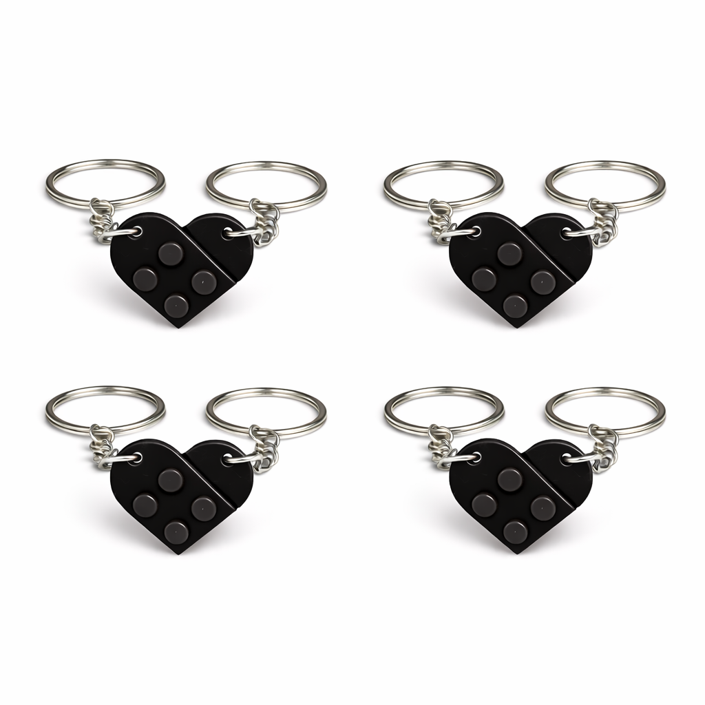Herz Schlüsselanhänger für Paare, 2 Teile Herz Anhänger, Schlüsselanhänger Set für Freund Freundin, Geschenk für Paare, Valentinstag Geschenk, Couple Keychain