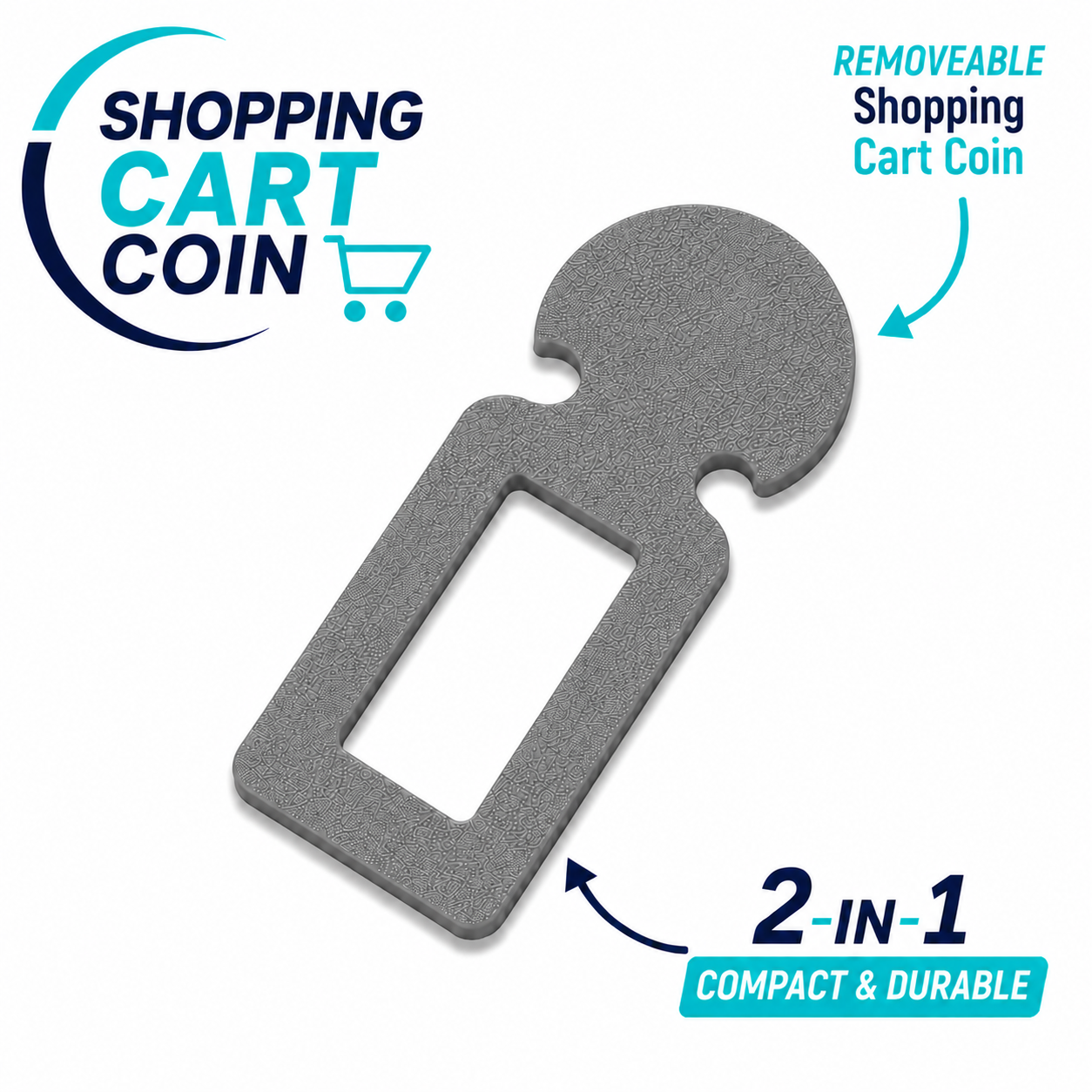 Premium Einkaufswagenchip – Herausnehmbar, wiederverwendbar & langlebig – Praktische Alternative zur 1-Euro-Münze